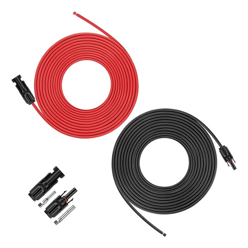 Cable De Extensión Solar De 10 Pies Y 10 Awg Con Conector Ma