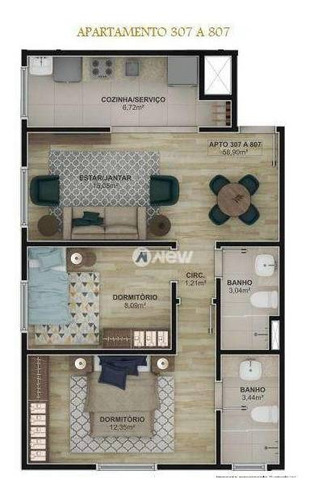 Imagem 8 de 8 de Apartamento À Venda, 58 M² Por R$ 392.859,78 - Centro - Novo Hamburgo/rs - Ap2626