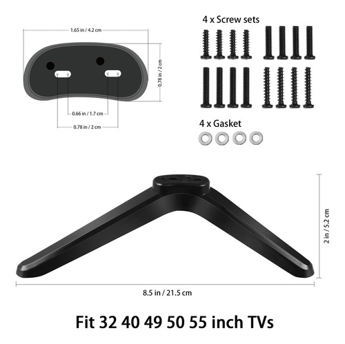 Soporte Universal Para Tv Luxshiny Tablepop, 1 Par, Pie Con