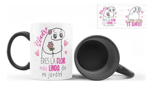 Taza Interior De Color, Flork, Mamá La Flor Mas Linda, 11oz