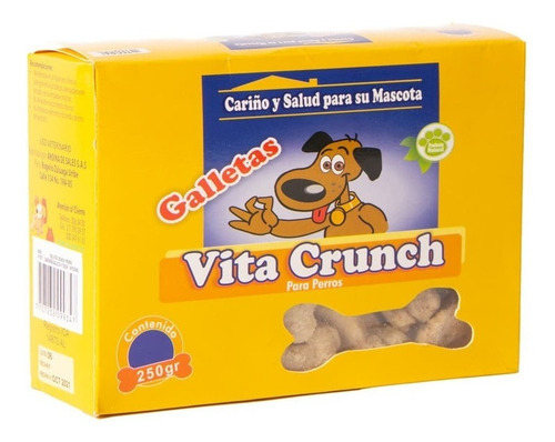 Snack Para Perro Vita Crunch Galleta Caja Avena 250 Gr