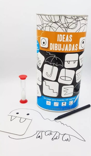 Ideas Dibujadas Juego P/inventar Pensar Dibujar 48 Fichas 