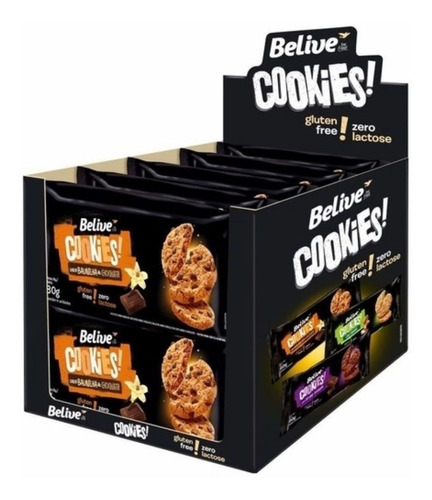 Belive Cookies gluten free zero lactose 10 unidades