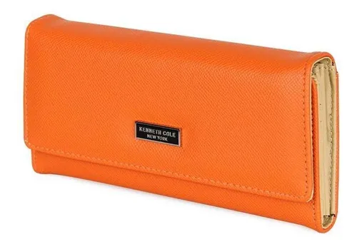 Billetera Mujer Flap-bessie Orange Kenneth Cole
