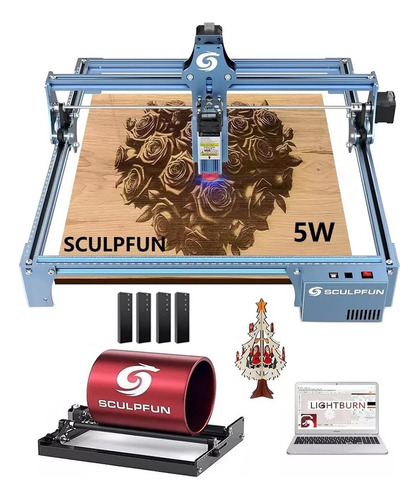 Máquina De Grabado Láser Sculpfun S9 Y Rodillo Y Software