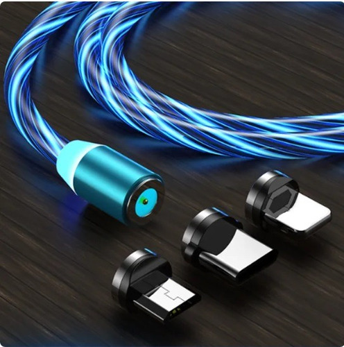 Cable Usb De Carga Rápida Para Móvil, Iluminación Led Tipo C