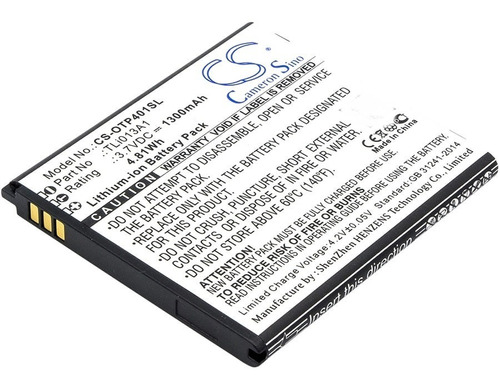 Bateria Para Alcatel Ot-4017 Ot-4017a One Touch Pixi 4 3.5