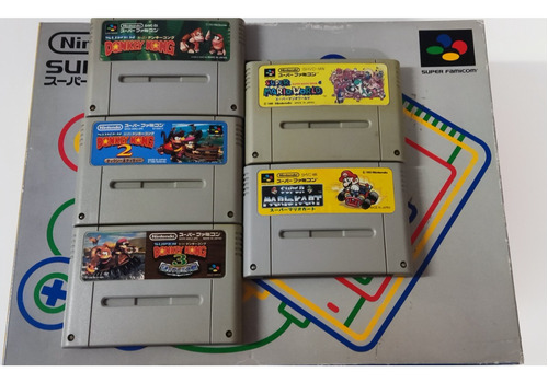 Videogame Super Famicom Super Nintendo Com Mario E Donkey Kong 1 2 3 E 