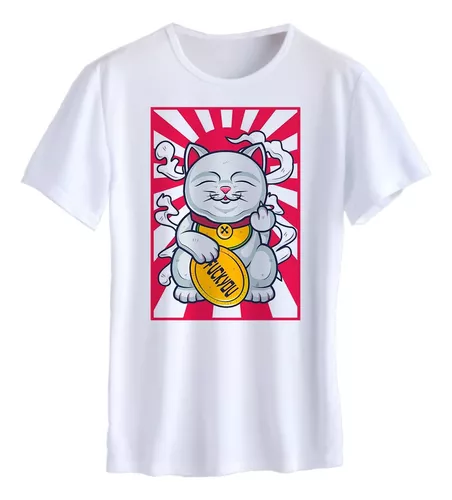 Diseños de camisetas de gato chino de la suerte & más Merch