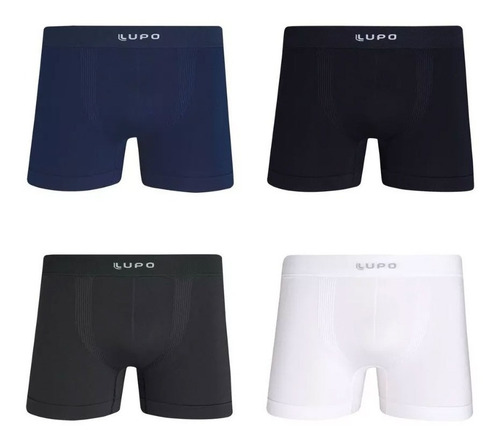 Imagem 5 de 7 de Kit 10 Cueca Boxer Lupo Box Microfibra Sem Costura Masculina