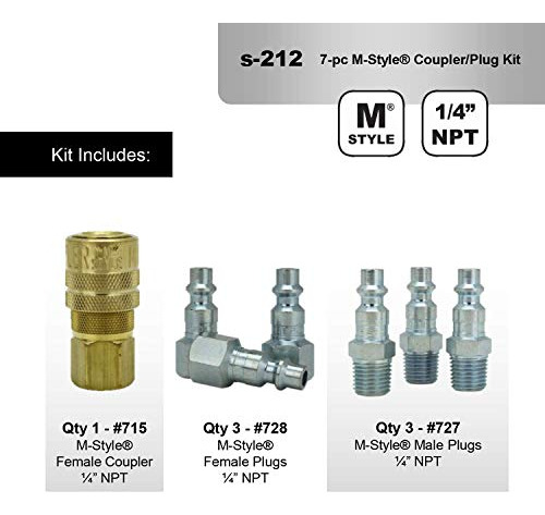 S Npt Coupler And Plug Kit Repuesto