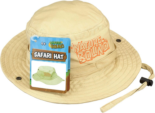 Nature Bound Kids Explorer Safari Hat Con Cordón Y Tela Y A