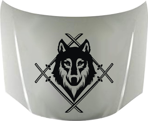 Calcos Lobo Wolf Samurai 02 Capot + Regalo !! Graficastuning 00073
