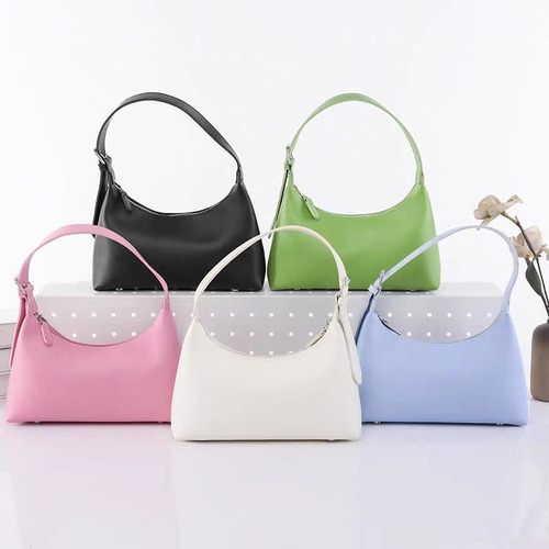 Cartera Mini Bag Hobo Importada Rosa Liso