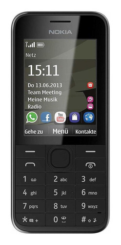 Nokia 208 Dual SIM 256 MB preto 64 MB RAM