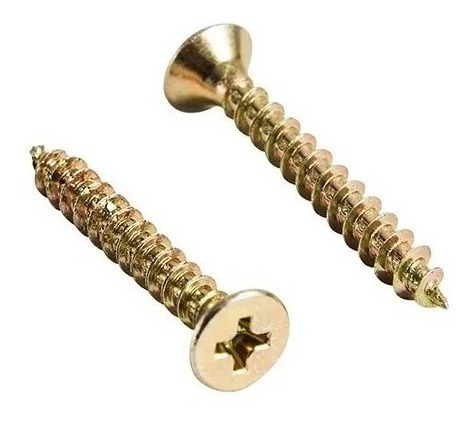 Imagen 2 de 8 de Tornillos Fix Para Madera 5 X 90 X 500 Unidades Dorado