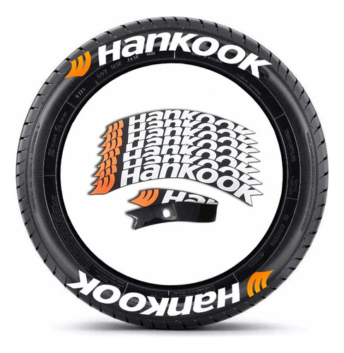 Letras De Neumático De Rueda 3d  Hankook Pvc, Moto/auto
