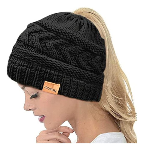 Zooron Gorro De Cola De Caballo Para Mujer, Gorro