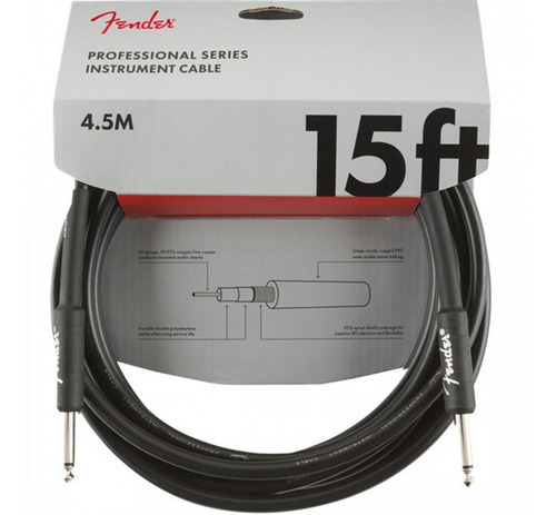 Cable Profesional Fender De 4,5 Metros Negro