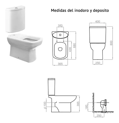 Combo Roca Dama Senso Inodoro Largo + Tapa Mochila Bidet