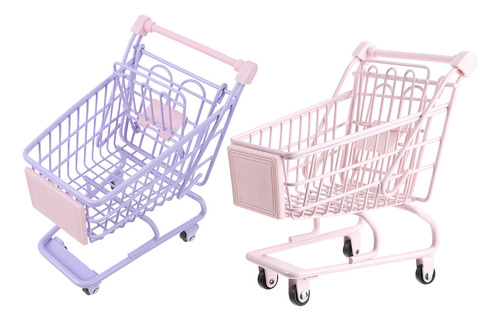 Mini Carrito De Compras Para Almacenamiento De Escritorio, 2