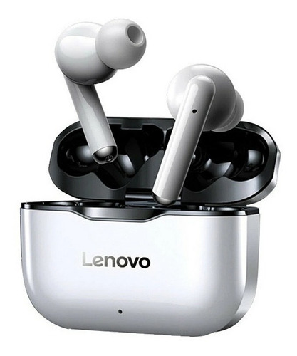 Imagen 4 de 4 de Audífonos in-ear inalámbricos Lenovo LivePods LP1 blanco y negro