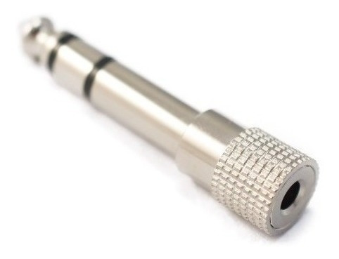 Adaptador Jack 3,5 Stereo A Plug 6,5 Stereo Arwen Metalico