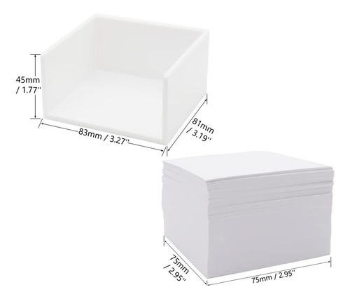 Suporte De Notas Branco Com Notas De Notas Em Branco Cube Si