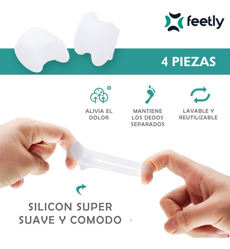 Separador De Dedos De Los Pies 2 Pares De Gel De Silicona