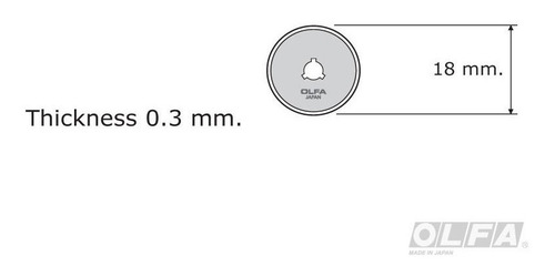 Imagen 3 de 3 de Cortador De Circulo / Compás De Corte Para Tela 18mm Olfa
