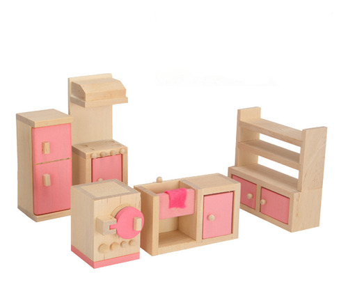 Juego De Muebles De Cocina B Plush Toys De Madera Para Casa