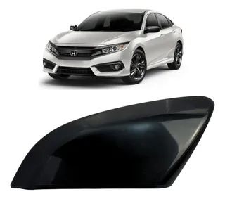 Capa Retrovisor Honda Civic G10 2018 Preto Liso Esquerdo