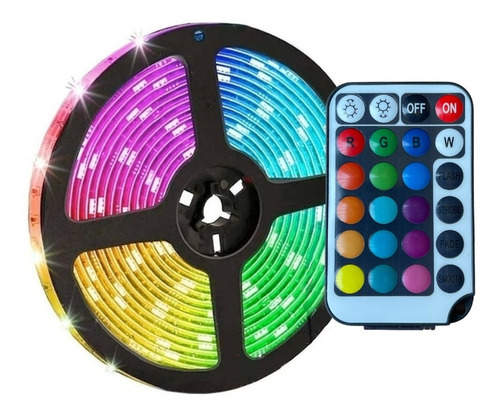 Pack X2 Cintas Led Luces Tik Tok 5mt Multi Control Rgb 