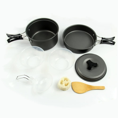 Mess Outereq Cookware Que Acampa Al Aire Libre Kit Ligero Ba