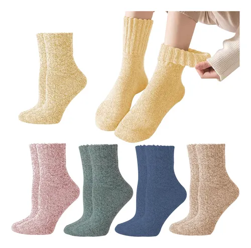 Calcetines Termicos Mujer, 5 Pares Calcetines De Lana,