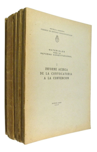 Materiales Para La Reforma Constitucional 8 Vols 1957