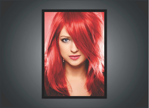 Quadro Decorativo Salão De Beleza Cabelos Fashion Hair Ruiva