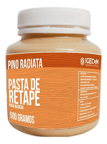 Masilla Retape Radiata 500 Gr Para Madera