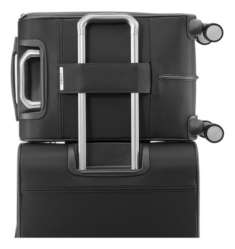 Mala de cabine Samsonite Ascentra, cor preta, Lisa