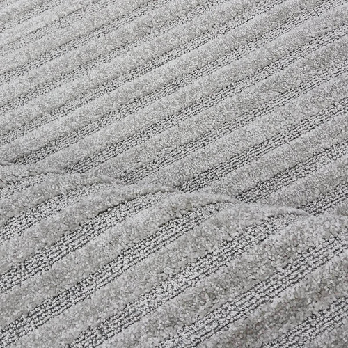 Tapete 3d Stripes Prata 2x2,5m 200x250cm Listras Alto Relevo