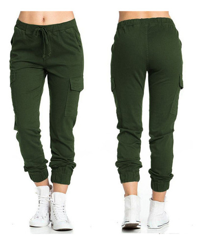 Pantalones B Para Mujer, Talla Grande P276, Cintura Elástica