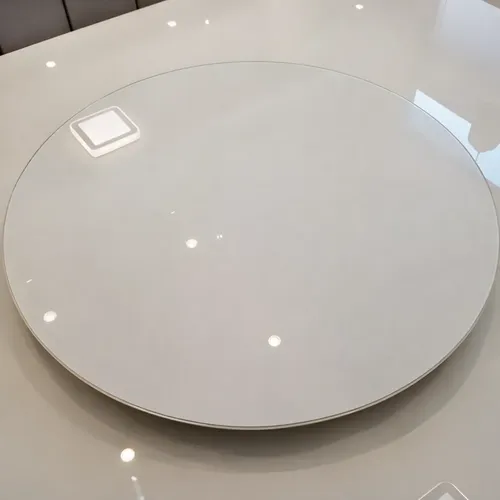 Prato Giratorio Centro Mesa P Servir 50cm C/vidro Decorativo Off White