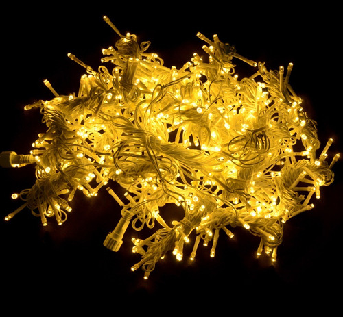 Imagem 3 de 9 de Cortina Led 500 Leds 4m X 2,20m Branca Quente Festa