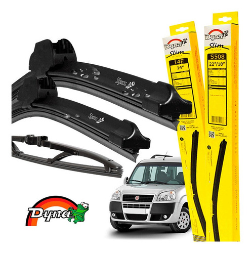 Palheta Parabrisas Fiat Doblo 2004 A 2009 Dyna Original Kit