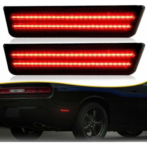 For 2011-2014 Dodge Charger Smoked Led Rear Bumper Side  Aab