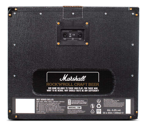 Cerveza Marshall Amped Up Lager Giftpack 16x330ml