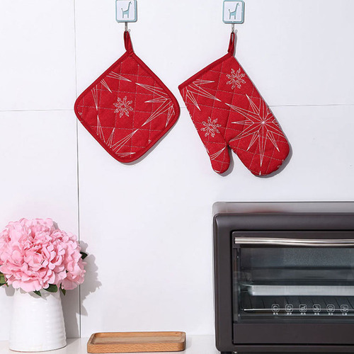 Juego De 2 Guantes De Cocina Para Hornear, Resistentes Al Ca
