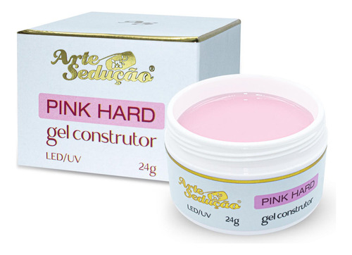 Gel Arte Sedução Para Alongamento De Unhas, Pink Hard 24g