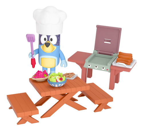 Minijuego Bluey's Dad Backyard Bbq Para Patio Trasero - Figu