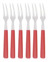 Comprar Mini Garfo Para Petiscos Inox E Cabo Plastico Jogo 06 Peças